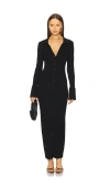 Sndys Carol Maxi Dress In Black