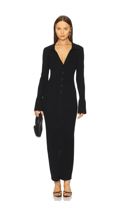 Sndys Carol Maxi Dress In Black