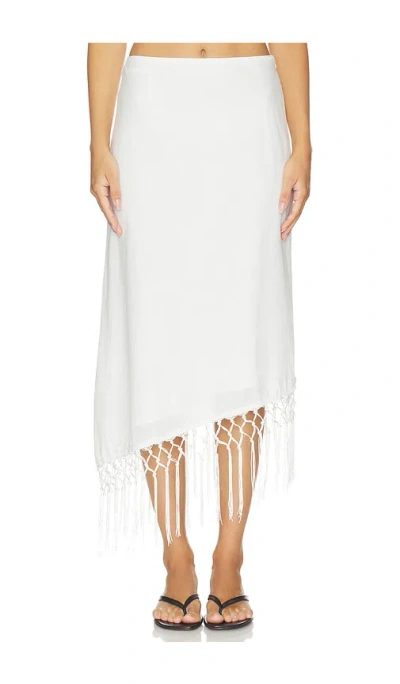 Sndys Cascade Midi Skirt In White