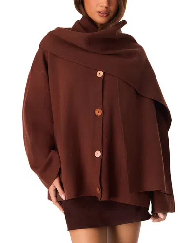Sndys Clare Scarf Sweater In Burgundy