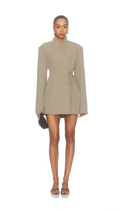 Sndys Dakari Mini Dress In Khaki