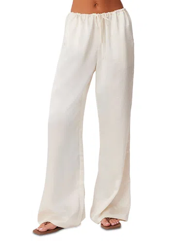 Sndys Dove Drawstring Waist Pants In Burgundy
