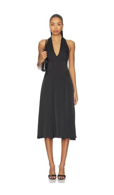 Sndys Evelyn Midi Dress In Black