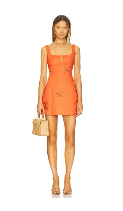 Sndys Flora Mini Dress In Orange