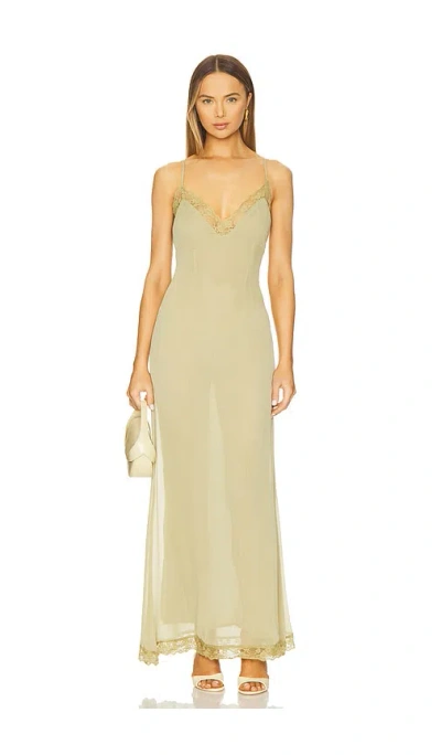 Sndys Frida Maxi Dress In Green