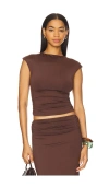 Sndys Gabby Top In Coffee