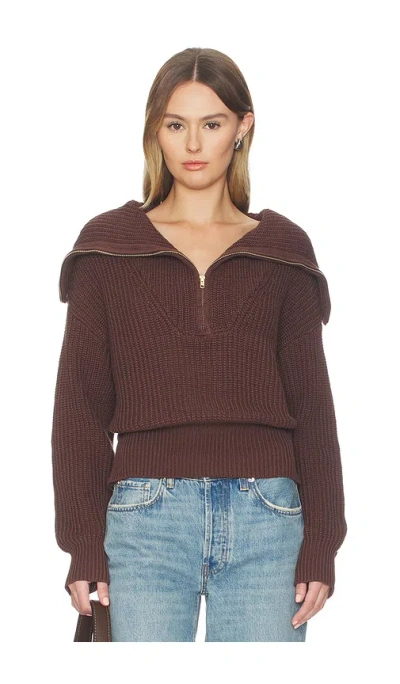 Sndys Hayley Zip Jumper In Brown