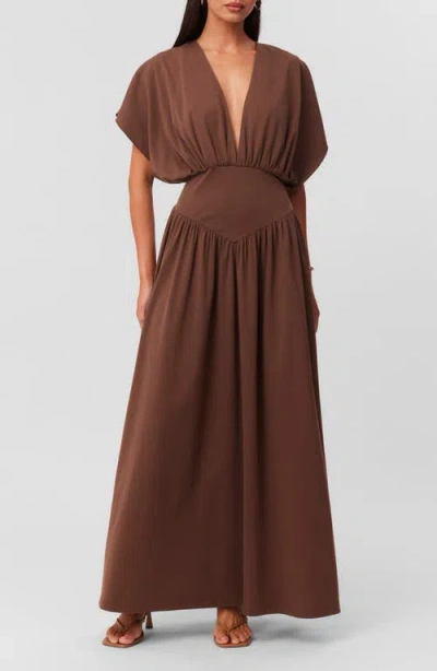 Sndys Heine Maxi Dress In Brown