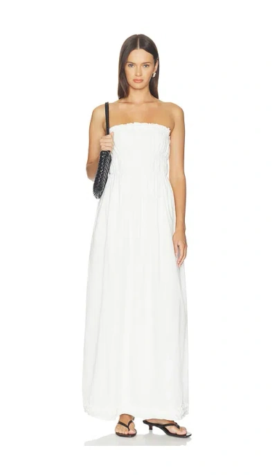 Sndys Ines Strapless Maxi Dress In White