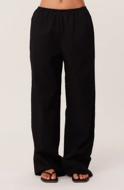 Sndys Ismene Linen & Cotton Pants In Black