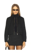 Sndys Jacqui Faux Suede Jacket In Black