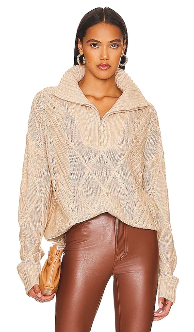 Sndys Jax Knit Sweater In Beige