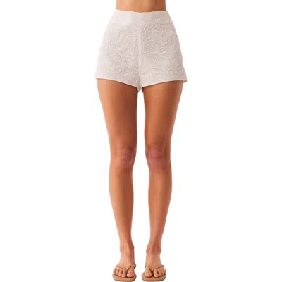 Sndys Jocelyn Soutache Lace Shorts In White