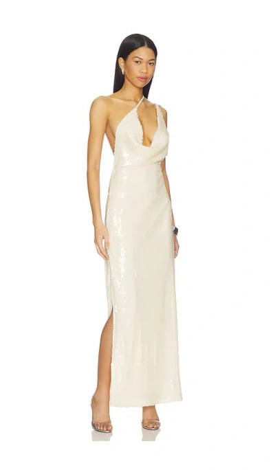Sndys Johanna Sequin Maxi Dress In Neutral