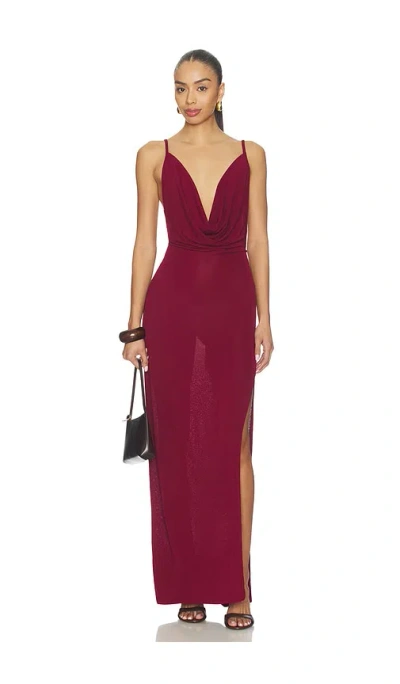 Sndys Joy Maxi Dress In Burgundy