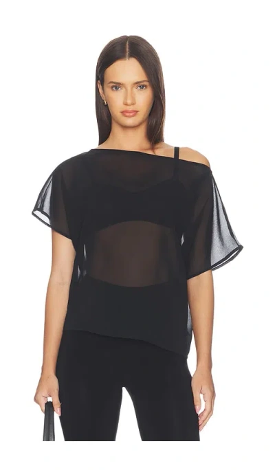 Sndys Karmi Sheer Top In Black