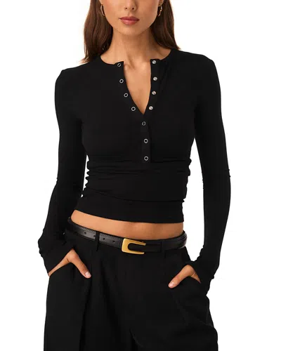 Sndys Kenley Snap Front Top In Black