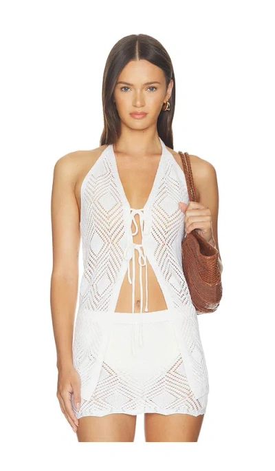 Sndys Kinny Crochet Top In White