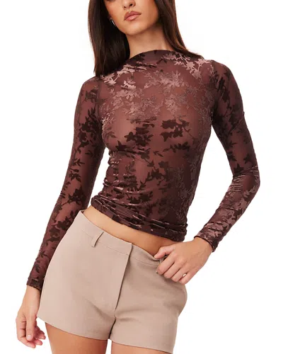 Sndys Lenora High Neck Top In Red