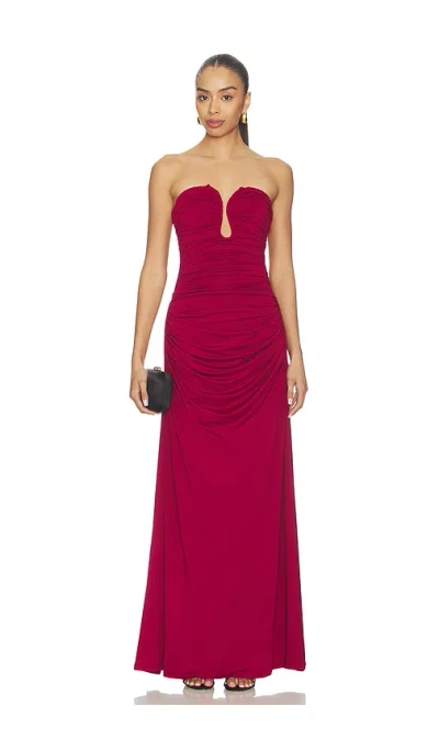 Sndys Lilana Maxi Dress In Red