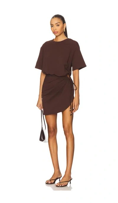 Sndys Lola Mini Dress In Brown