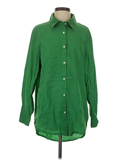 Pre-owned Sndys Long Sleeve Button Down Shirt In Green