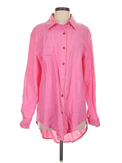 Pre-owned Sndys Long Sleeve Button Down Shirt In Pink