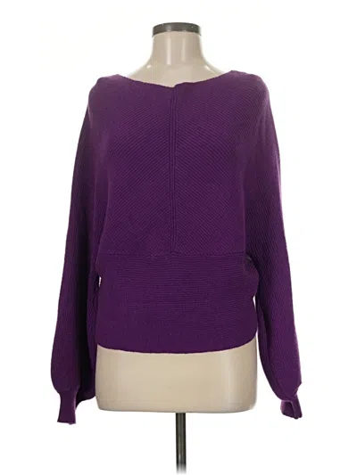 Pre-owned Sndys Long Sleeve Top Purple Boatneck Tops