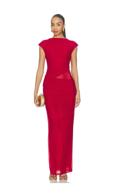 Sndys Lorelai Maxi Dress In Red