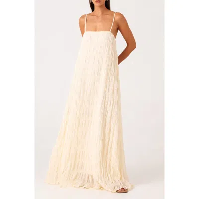 Sndys Louisiana Smock Maxi Dress In Neutral