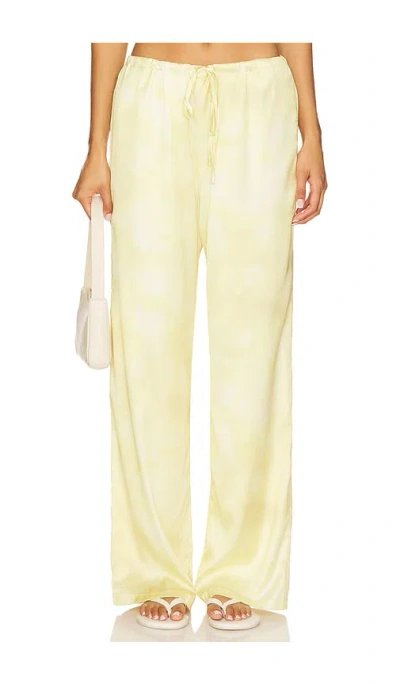 Sndys Lyra Print Pant In Yellow
