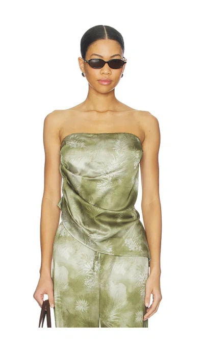 Sndys Lyra Print Top In Green