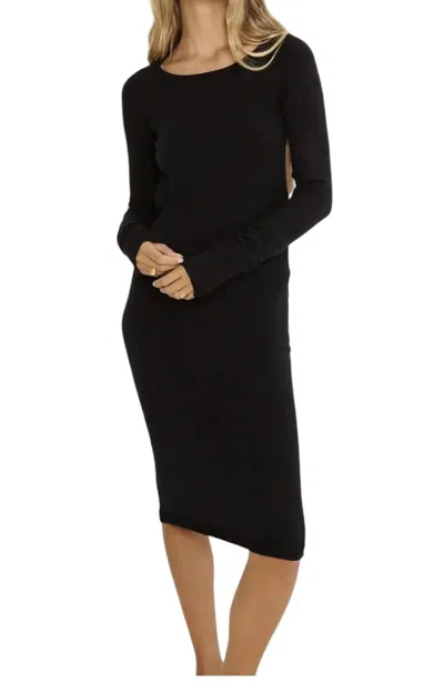 Sndys Mabel Midi Dress In Black