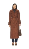 Sndys Maci Trench Coat In Brown