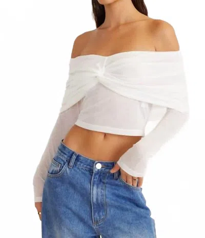 Sndys Madrid Off Shoulder Top In White