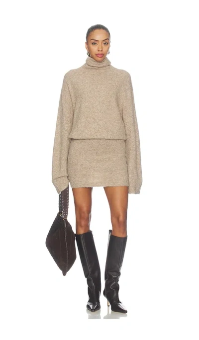 Sndys Marlowe Mini Dress In Oat Marle