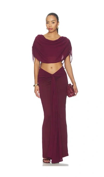 Sndys Marnie Reversible Maxi Dress In Purple