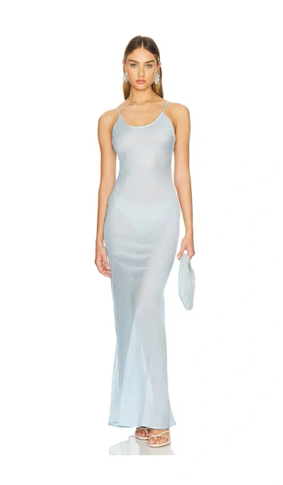 Sndys Martini Maxi Dress In Baby Blue
