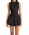 Sndys Maya Bubble Mini Dress In Black In Black