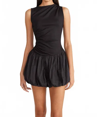 SNDYS MAYA BUBBLE MINI DRESS IN BLACK