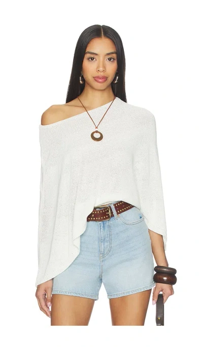 Sndys Misty Knit Poncho In White