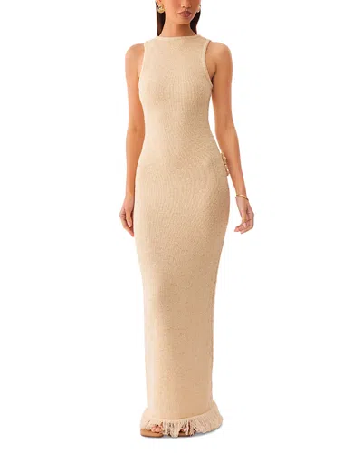 Sndys Monroe Multiway Knit Maxi Dress In Gold