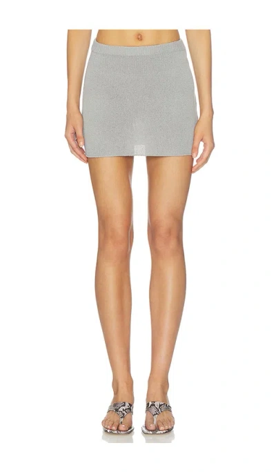 Sndys Monte Knit Mini Skirt In Gray