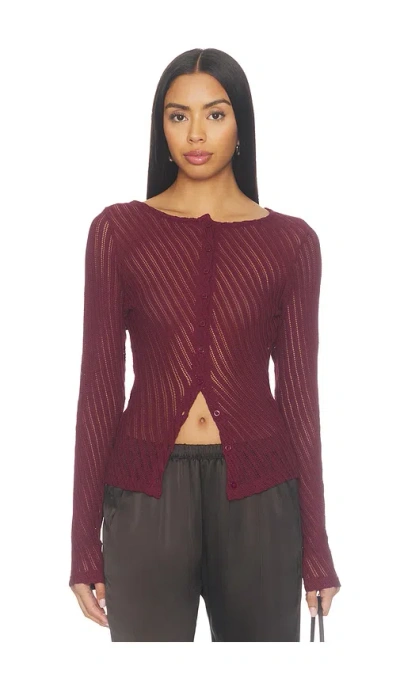 Sndys Norah Cardigan In Burgundy