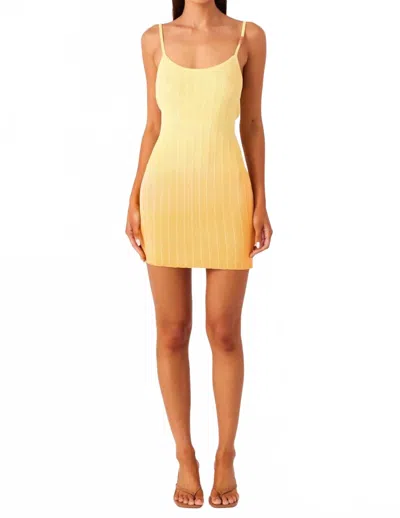 Sndys Odessa Knit Mini Dress In Mango Ombre In Yellow