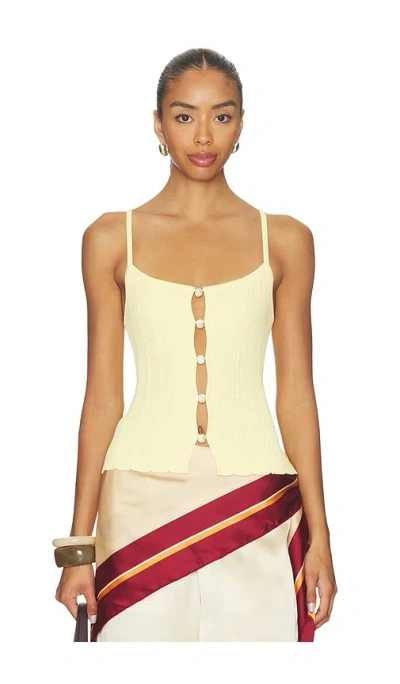 Sndys Odessa Knit Tank Top In Yellow