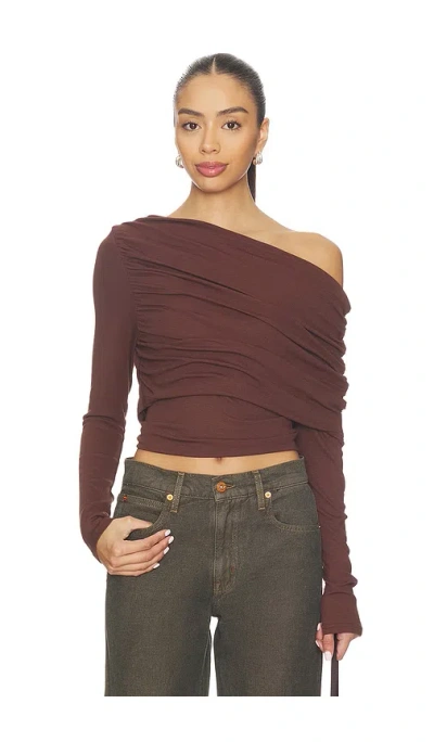 Sndys Reena Knit Top In Brown