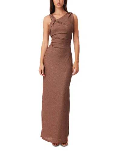 Sndys Rella Shimmer Knit Maxi Dress In Brown