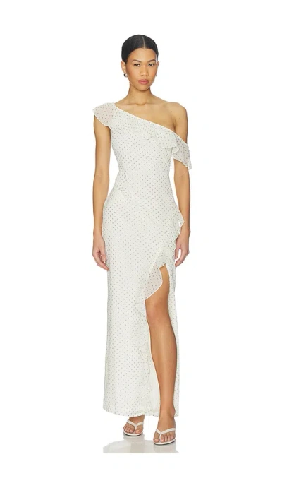 Sndys Reyen Frill Maxi Dress In White