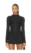 Sndys Rhea Lace Top In Black
